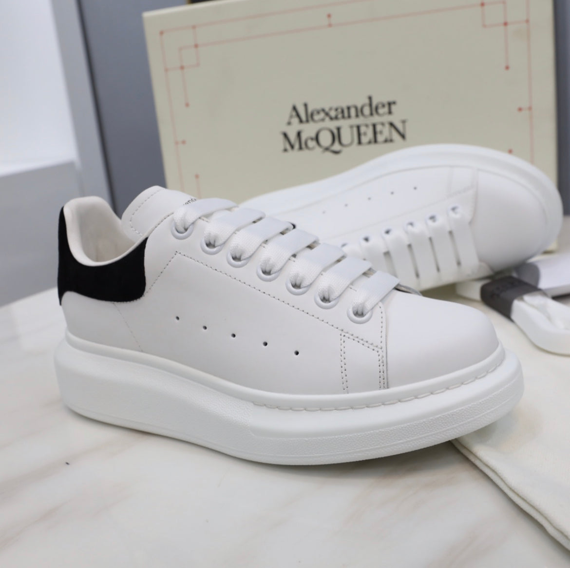 (White) Alx McQueen black trainers